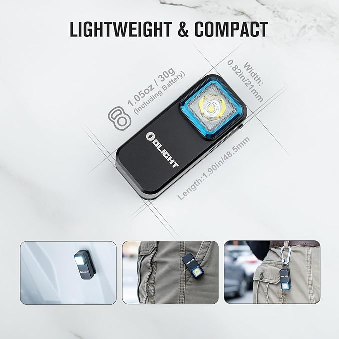 OLIGHT Oclip Rechargeable EDC Flashlight 300 Lumens Dual Sources Compact Pocket Clip Light