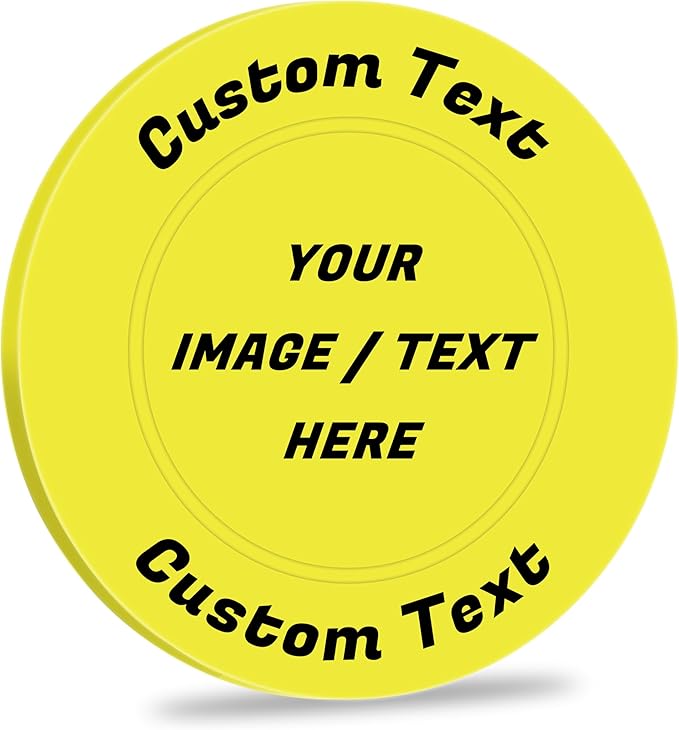 100 Custom Plastic Chips,Personalized Your Own Photo/Text/Logo on a Chip Double Sided Printing,Good