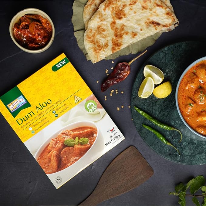 Ashoka Real Indian Meals 1932, Vegan Potato Curry, Ready to Eat Dum Aloo, All-Natural Instant