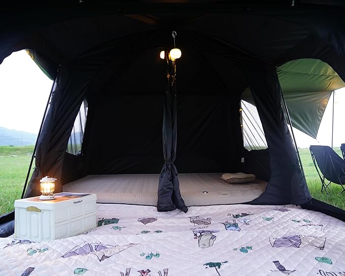 Vidalido 8-10 Person Camping Tent with 3 Door 2 Room Large Family Cabin Tents, Double Layer