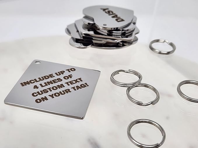 Dr. Fremont's Stainless Steel Pet ID Tags Engraved and Personalized for Dogs and Cats on Both Sides