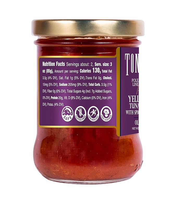 Tonnino Canned Tuna Fish (Pack of 6, Spicy Thai Chilli)