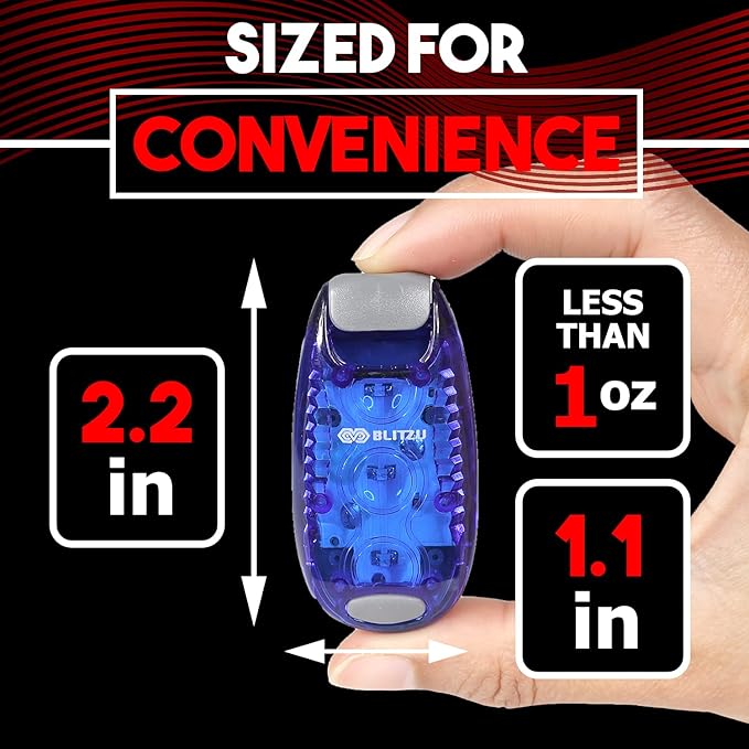 4 Pack LED Safety Light, Clip on Reflective Gear Lights for Walking at Night, Running, Jogging
