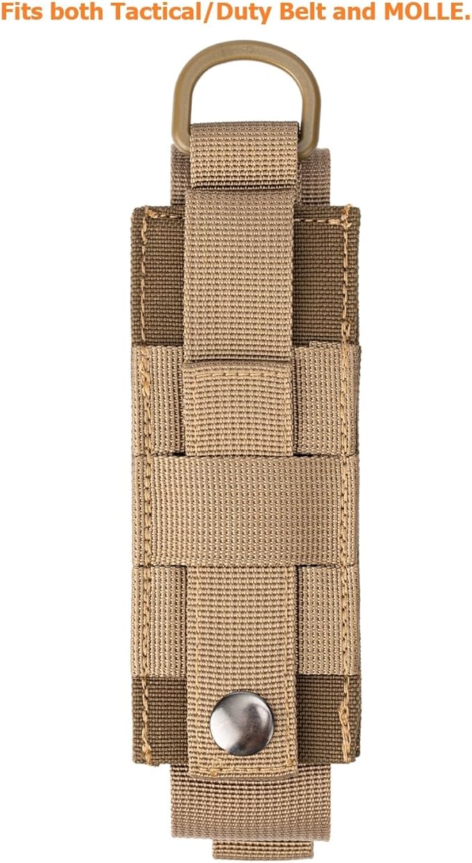 Tactical Flashlight Holster MOLLE Torch Holder MK4 OC/Mace Pepper Spray Canister Carrier EDC Flash