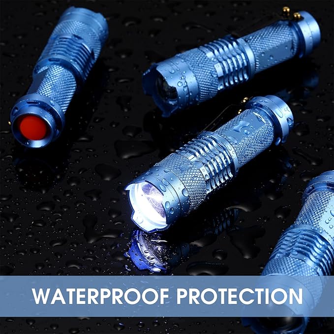 Fumete 20 Pieces LED Flashlight Mini 3 Mode Tactical Torch Small Water Resistant Pocket Flash Light