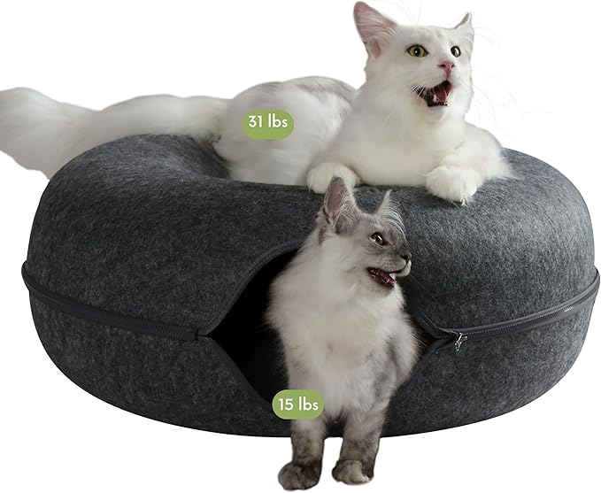 CATTASAURUS Peekaboo Cat Cave for Multiple & Large Cats Up to 30-45 Lbs, Scratch Detachable &