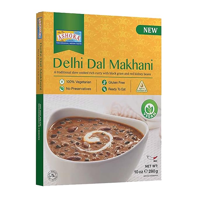 Ashoka Gluten-Free Meals, Microwave Ready Vegan Black Gram & Kidney Beans, Heat & Serve Meals