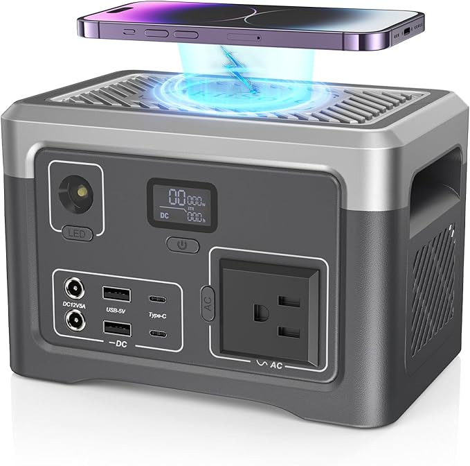 Portable Power Station 192Wh Outdoor Generator with AC Outlet 100W(200W Surge) Power Bank for Home
