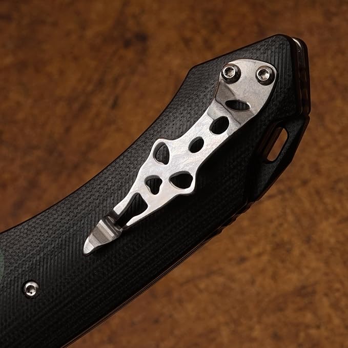 D2 Steel G10 Handle Folding Knife, Suitable for Outdoor Tactical Knife EDC, Survival, Climbing
