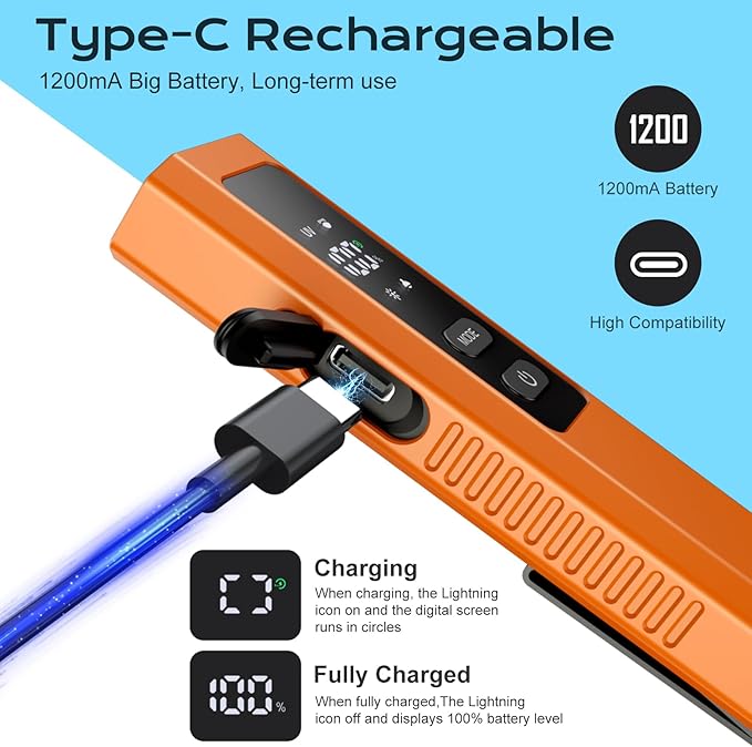 EDC Flashlight 4 in 1 Pocket Magnetic Slim Flat Flashlight High Lumens Work Light with Green Beam &