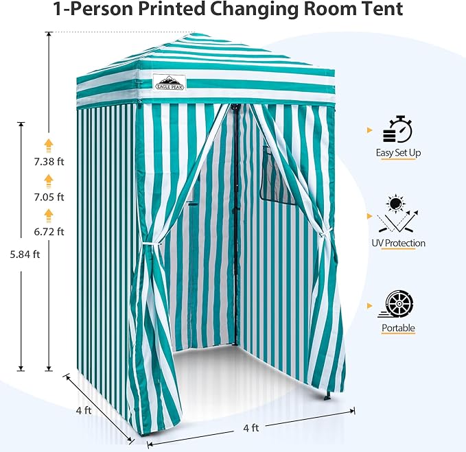 EAGLE PEAK Flex Ultra Compact 4x4 Pop-up Canopy, Sun Shelter, Changing Room, Portable Privacy