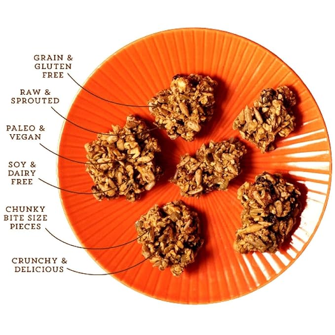 Lark Ellen Farm Grain-Free Granola, Certified Organic Raw Sprouted Vegan Clusters, Paleo & Crunchy