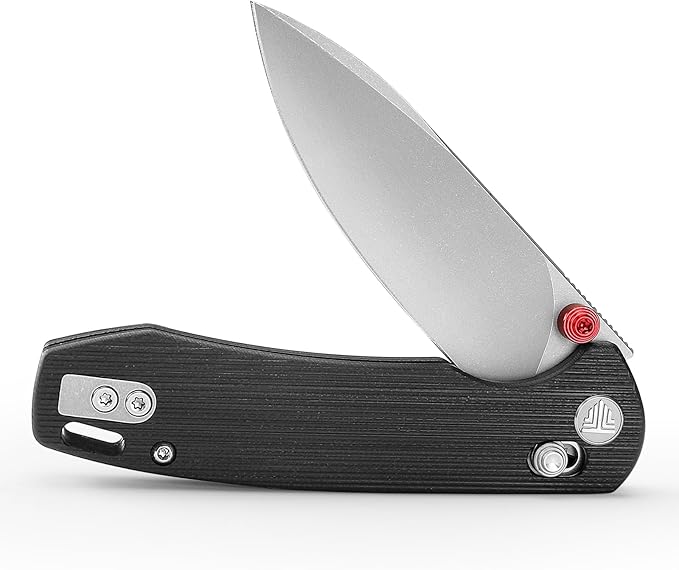 EDC Folding Pocket knife with Clip for Men,Thumb Studs Crossbar Lock Knives with 2.99" 14C28N Steel
