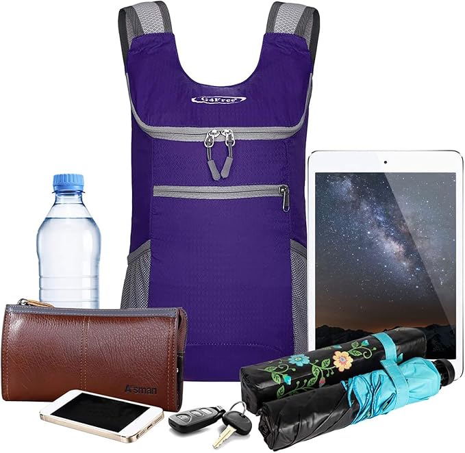 G4Free Lightweight Packable Hiking Backpack for Men Women Small Hiking Daypacks Foldable Shoulder