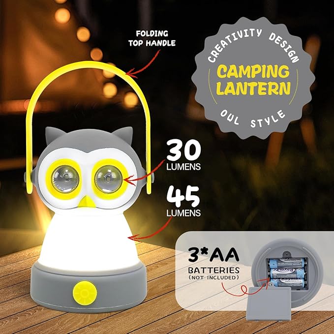 Portable LED Camping Lantern, Head Lamp Kit, Lightweight Battery Powered LED Flashlight for Indoor