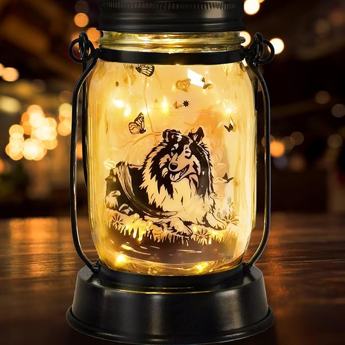 kyoryuger Sheltie Gifts for Women/Men Sheltie Solar Lanterns Dog Mom Birthday Dog Lovers Lantern