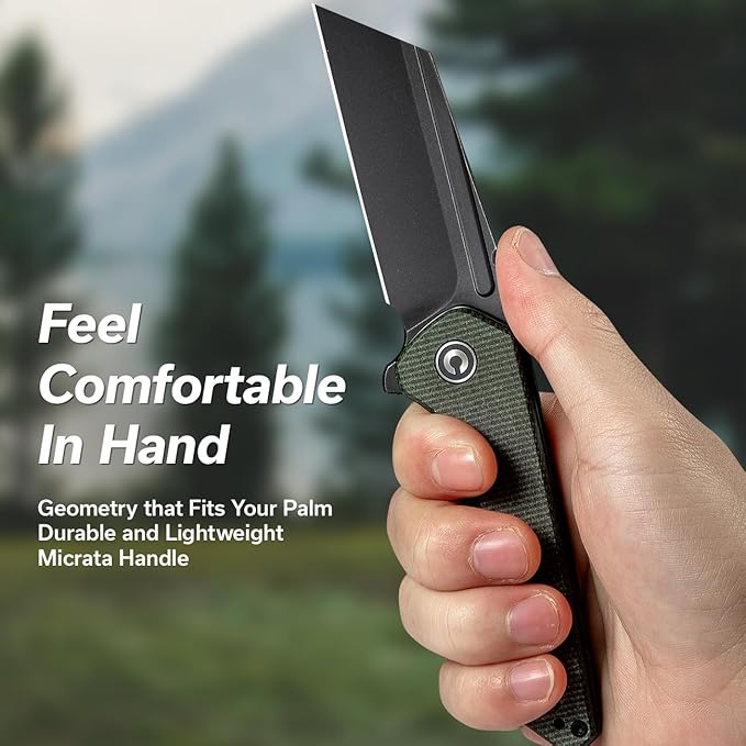 CIVIVI Pocket Knife for Men, ExOne Folding Knife with Flipper, 2.94" Nitro-V Reverse Tanto Blade