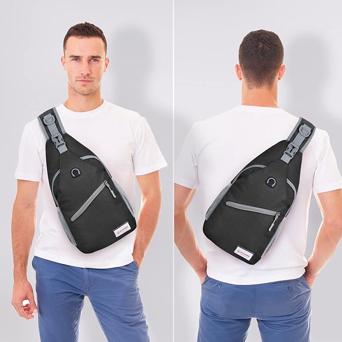 ZOMAKE Sling Bag,Small Crossbody Sling Backpack,Water Resistant Shoulder Daypack for Travel,Anti