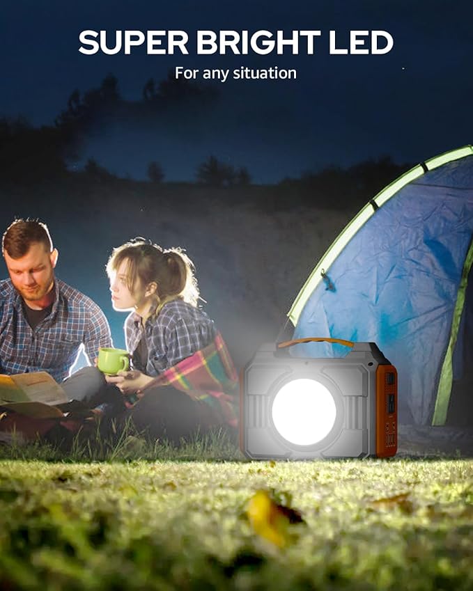 Solar Powered Generator 300W Rated, Portable Solar Generator Power Station with Solar Panels 40W