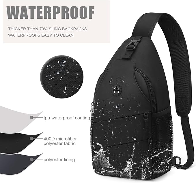 Crossbody Bags for Women Men Trendy Sling Bag Bakpack Casual Chest Bag with Convertible Shoulder
