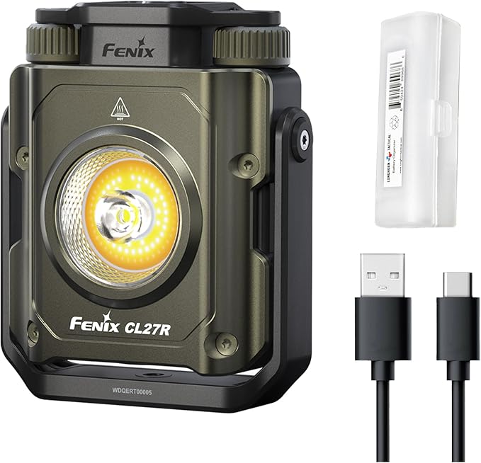 Fenix CL27R Camping Lantern Flashlight, 1600 lumens USB-C Rechargeable Waterproof Portable with