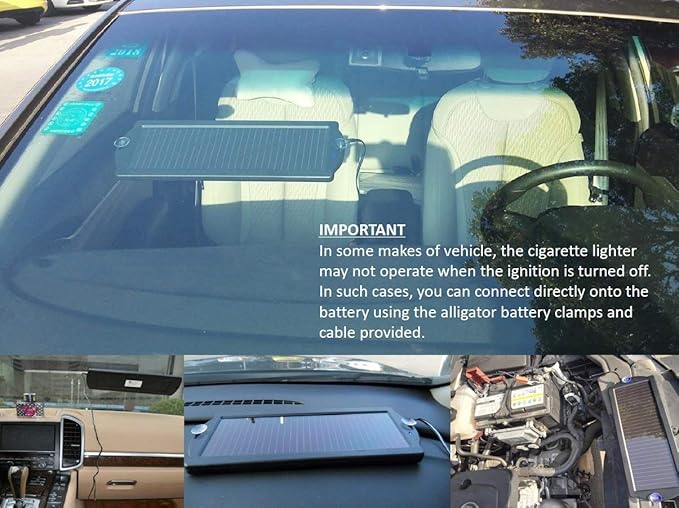 Sunway Solar Car Battery Trickle Charger & Maintainer 12V Solar Panel Power Battery Charger With