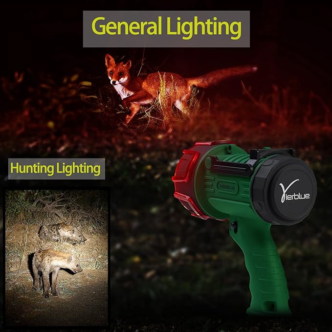 YIERBLUE Rechargeable Spotlight Flashlight, 1000,000 High Lumen LED Spotlight with Ultra-Long