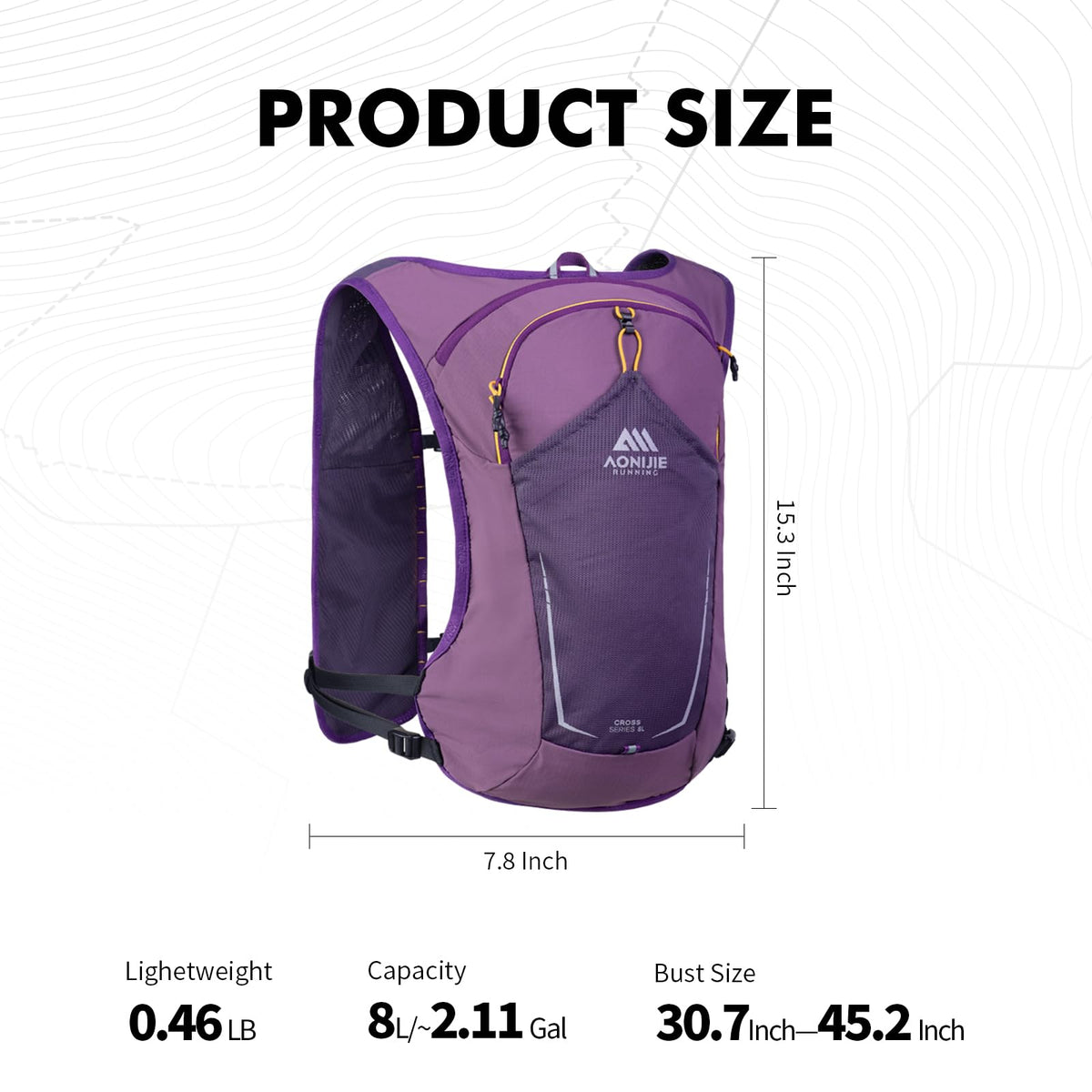 AONIJIE Hydration Vest - 8L - product view 8