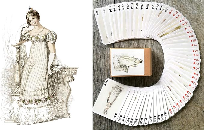 Victorian Fashion Playing Cards (Poker Deck 54 Cards All Different) Vintage Fashion Lady XIX