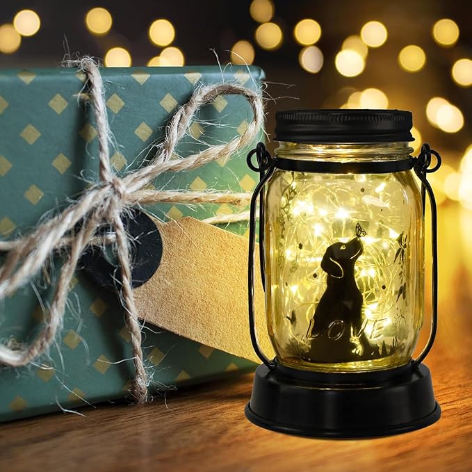 kyoryuger Dog Solar Lanterns 3in1 Dog Light Garden Decor Gifts for Women Mom Grandma Unique Teen