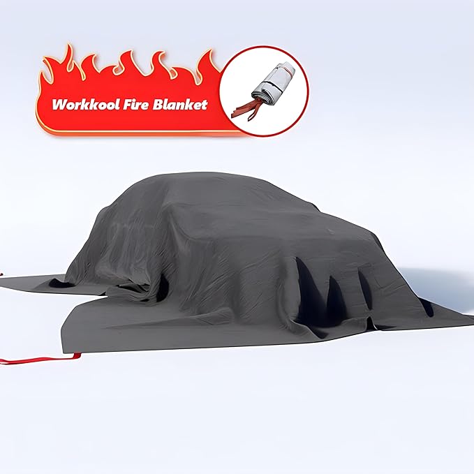 Emergency Fire Blanket for Car,Fiberglass Fire Extinguisher Blankets,Survival Safety Fire
