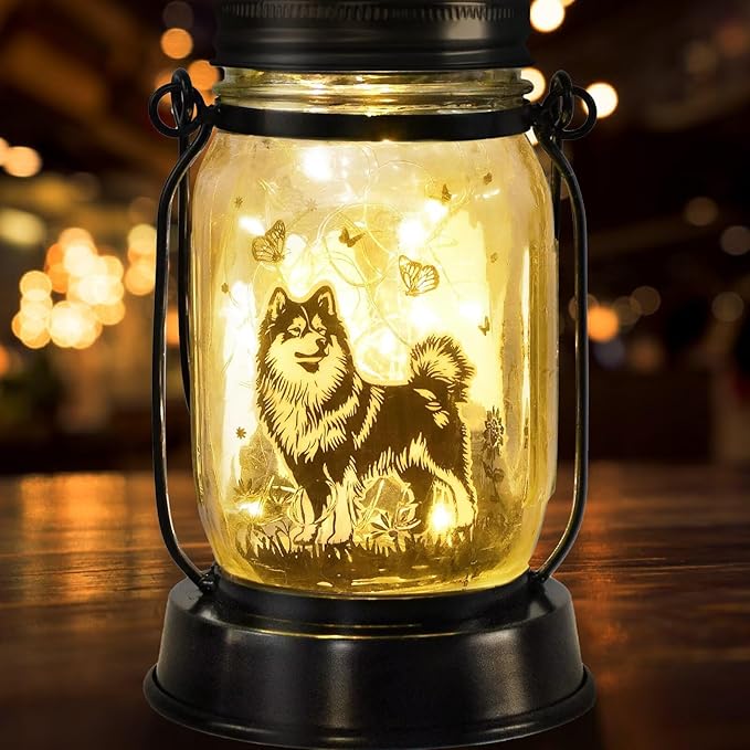 kyoryuger Samoyed Gifts for Women/Men Samoyed Dog Solar Lanterns Mom Birthday Dog Lovers Lantern