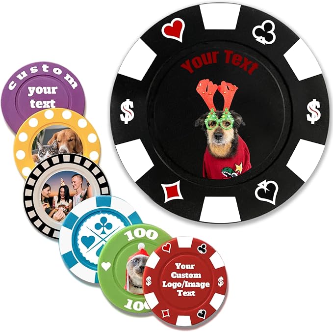 Custom Poker Chips Personalized Plastic Poker Chips with Logo Funny Parties Chips Print Your Photo