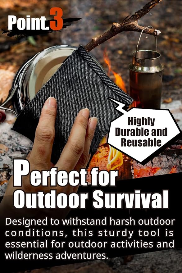 Ultralight 1/2oz Scrubber 316L Stainless Steel Cloth Heat Resistant 1200℉ Ultra-Durability