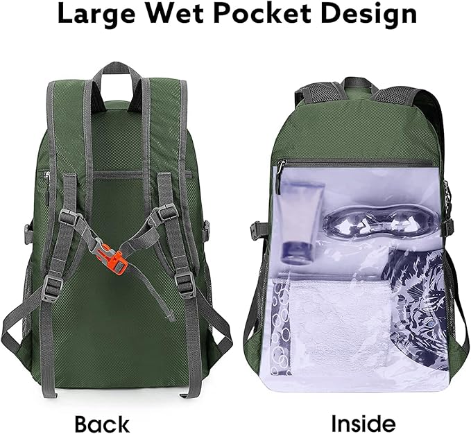 G4Free 40L Lightweight Packable Hiking Backpack, Waterproof Travel Daypack