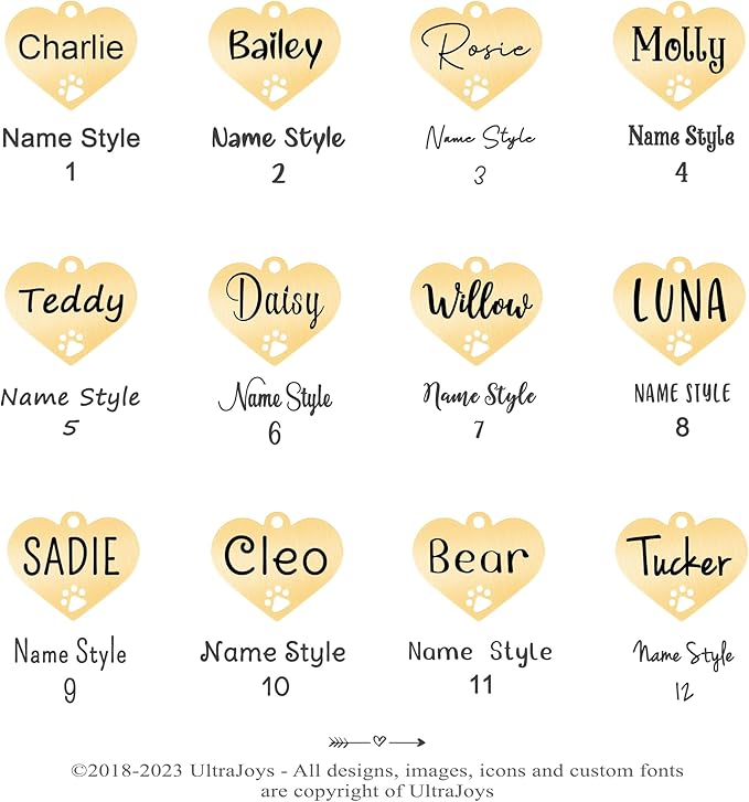 Ultra Joys Dog Tags Personalized for Pets - Hollow Paw Custom Pet ID Tag - Engraved Dog Tag for