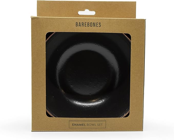Barebones Enamel Bowl Set - Dish Set of 2 Bowls - Enamelware Set for Camping and Everyday Use