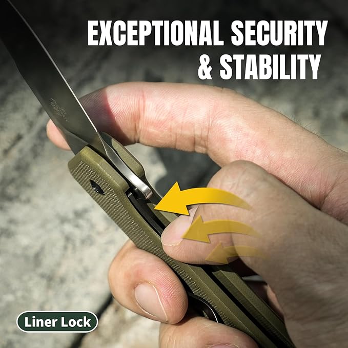 Kizer Nice Guy Pocket Folding Knife, 2.84??D2 Steel Blade knives, G10 Handle Small EDC Knife, Liner