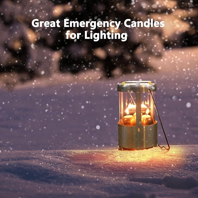 12-Hour White Candles Compatible with Candle Lanterns, Long-Burning Candles for Outdoor, Camping