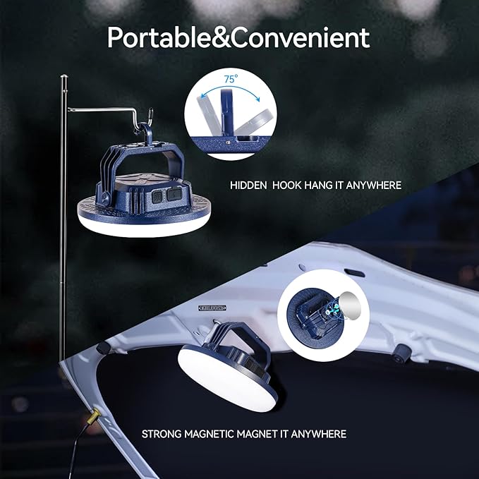 VAVOFO 42W LED Camping Lantern Rechargeable, 4000LM,180 LED with 3 Lighting Modes, 10,000mAh