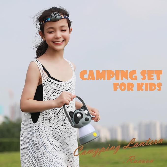 Outdoor Equipment LED Camping Lantern & Headlamp Set for Kids, FANT.LUX Battery Powered Night Light
