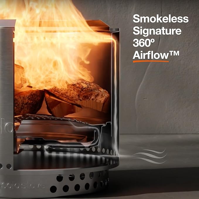 Solo Stove Yukon Amazon Exclusive Bundle | Smokeless Fire Pit with Stand, Lid & Shelter | Wood