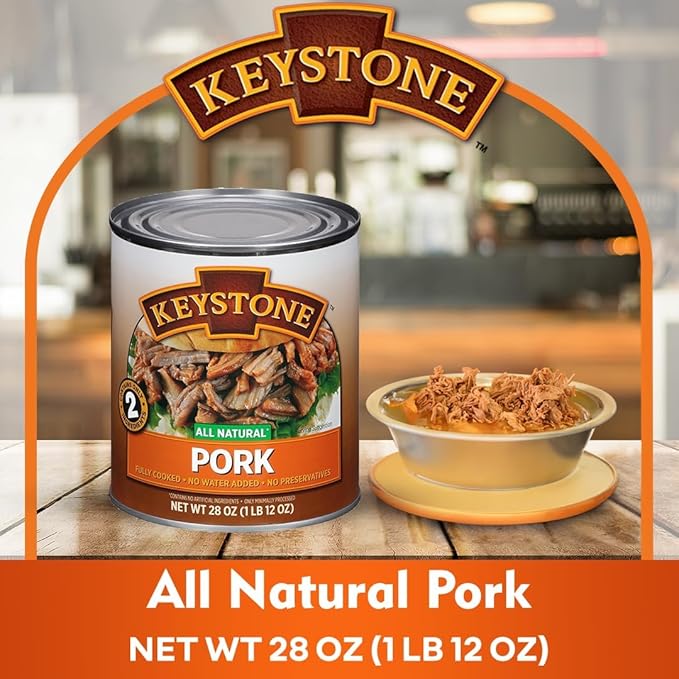 Keystone Meats Variety Pack – 12 Cans of All Natural Fully Cooked Canned Meat (3 Beef, 2 Chicken, 2