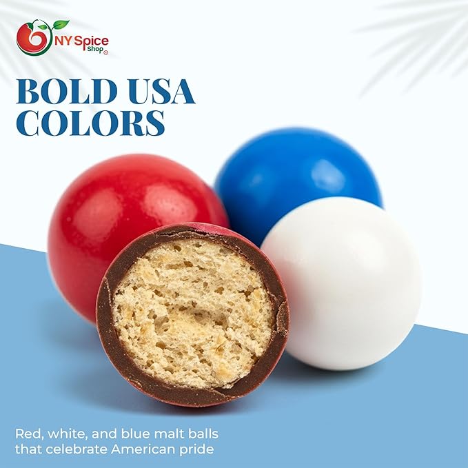 NY Spice Shop American Chocolate Malt Balls Party Decorations - 1 Pound Malted Milk Balls Candy