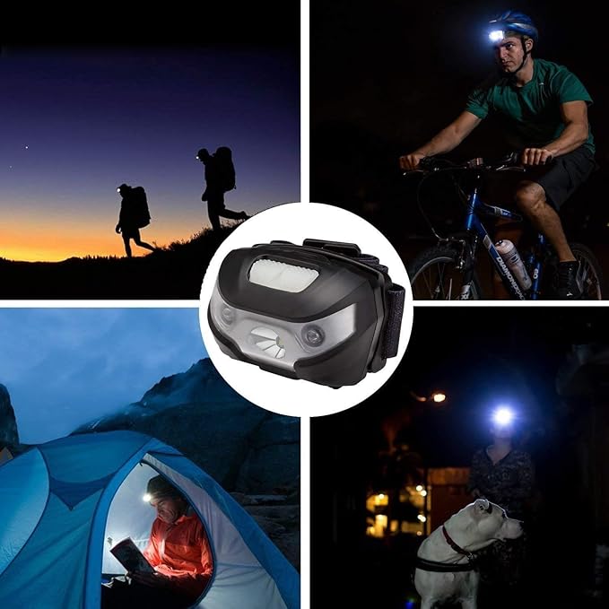 Lepro LED Headlamp Rechargeable 3 Packs - Super Bright Head Lamp with 5 Modes for Camping & Hiking