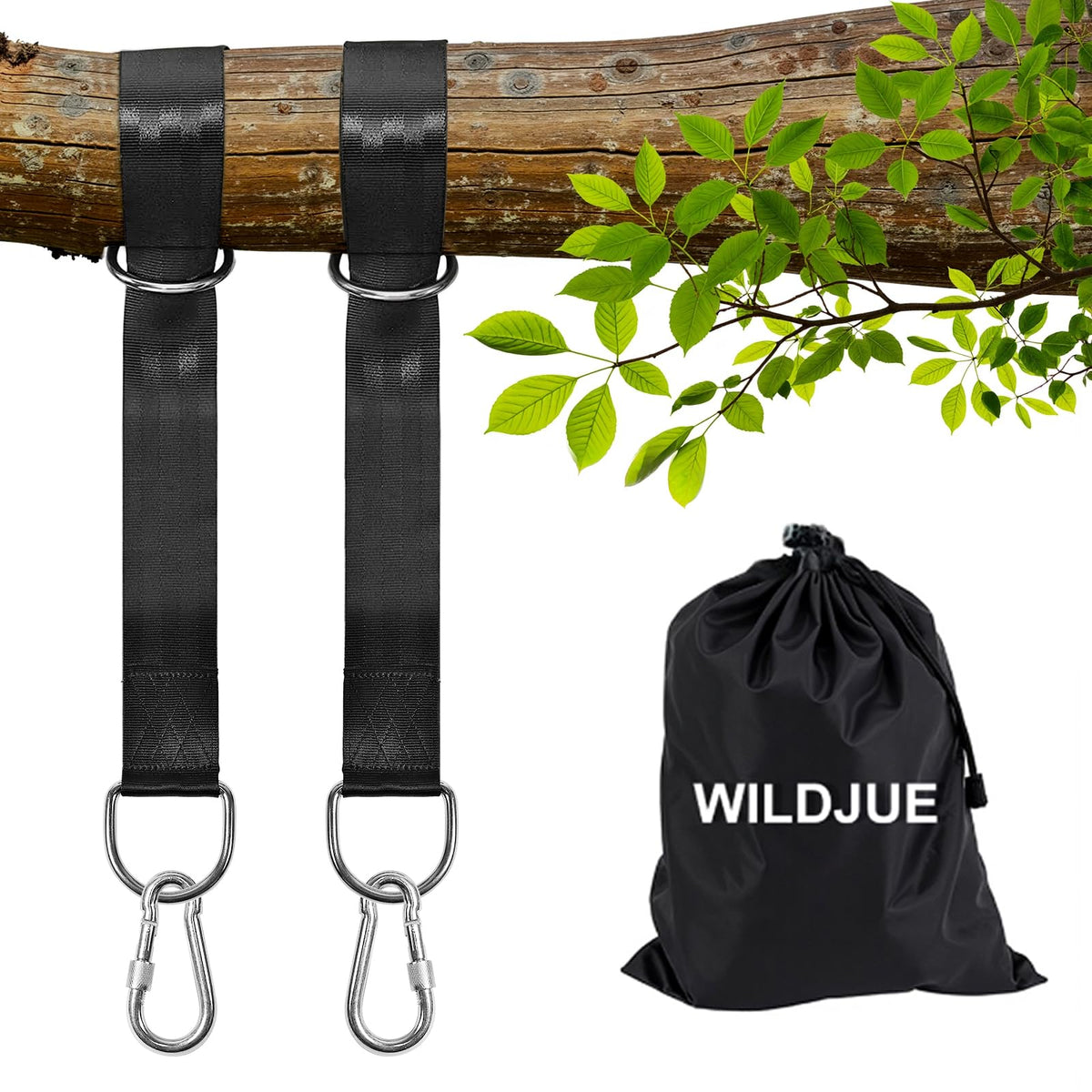 Tree Swing Hanging Straps Kit Holds 2000 lbs,8ft Extra Long Straps Strap with Safer Lock Snap
