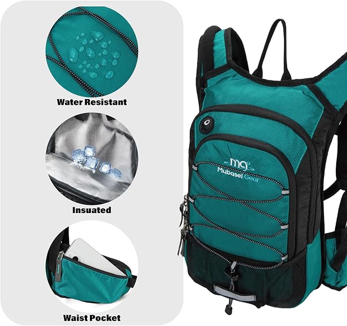 15L Insulated Hydration Backpack Pack with 2L Water Bladder Lightweight Hiking Backpack Bag for