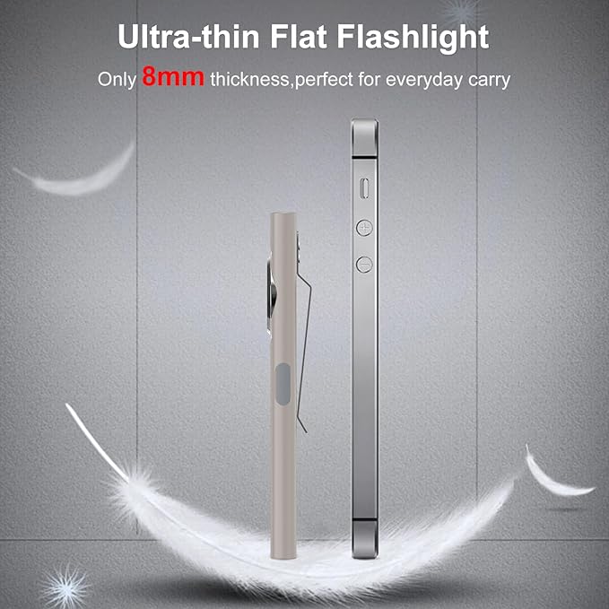 klarus E5 Pocket Flashlight, Rechargeable EDC Flashlight, Super Slim 4.2x1x0.3inch, 600 Lumens