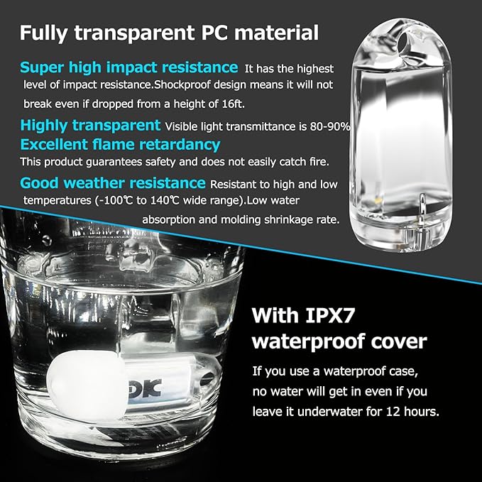 USB Mini LED Lantern, 2 Pack Waterproof EDC Keychain LED Flashlight for Camping, Type-C