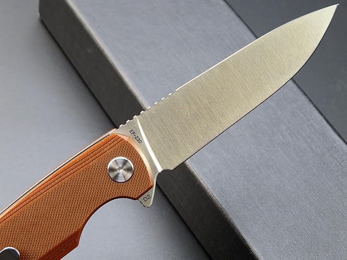 Eafengrow EF230 Folding Knife D2 Steel Blade G10 Handle Scales EDC Tool Knives for Outdoor Camping
